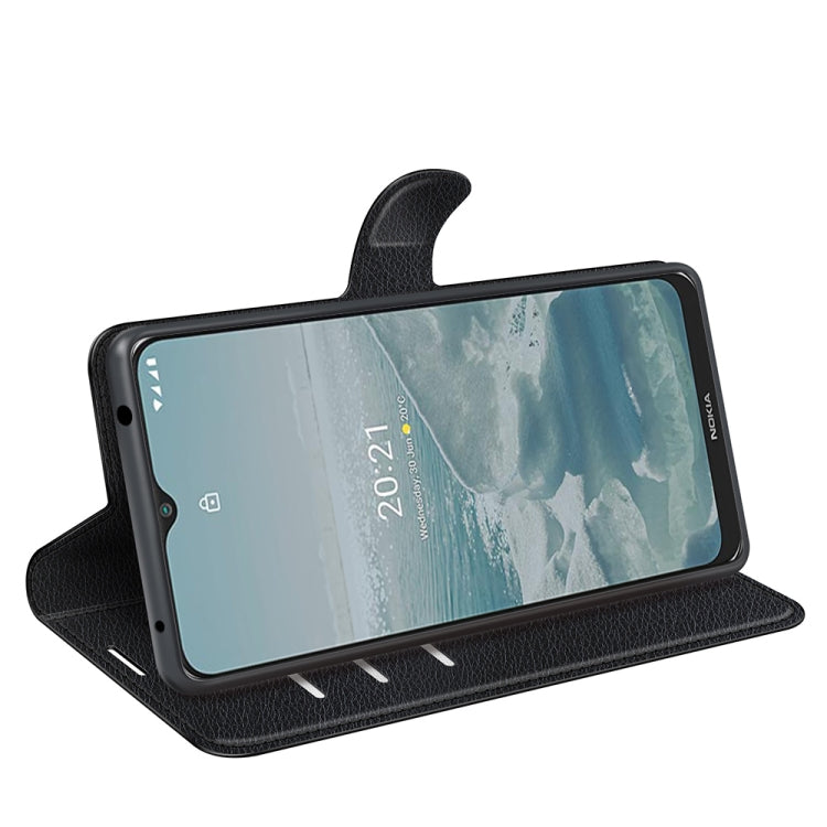 For Nokia G10/G20 Litchi Texture Horizontal Flip Protective Case with Holder & Card Slots & Wallet(Black)
