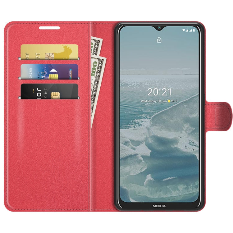 For Nokia G10/G20 Litchi Texture Horizontal Flip Protective Case with Holder & Card Slots & Wallet(Red)