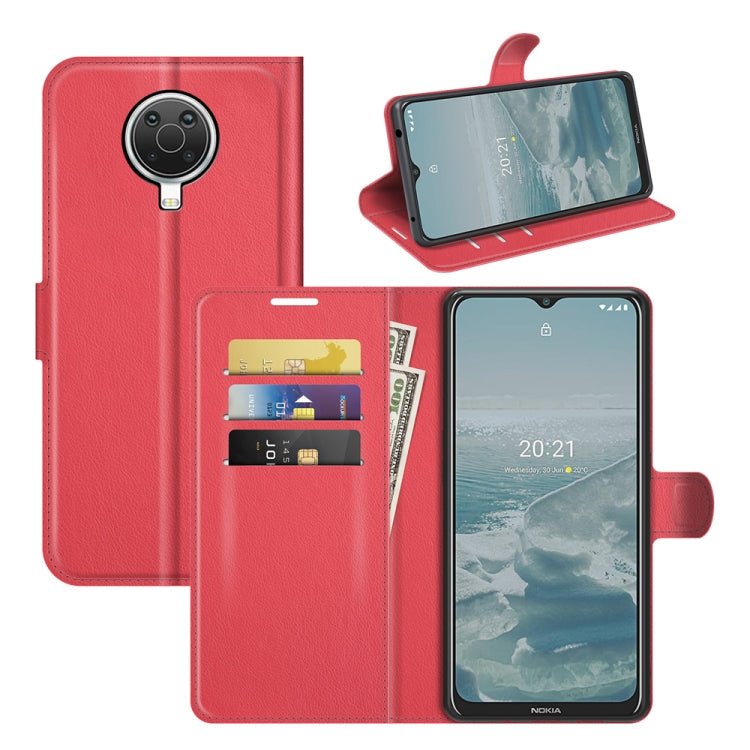 For Nokia G10/G20 Litchi Texture Horizontal Flip Protective Case with Holder & Card Slots & Wallet(Red)