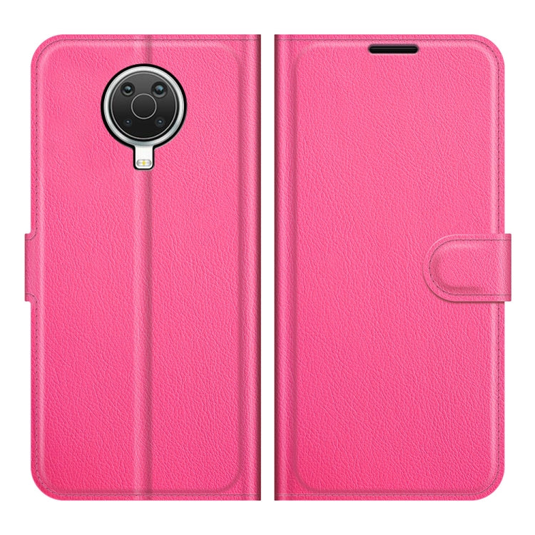 For Nokia G10/G20 Litchi Texture Horizontal Flip Protective Case with Holder & Card Slots & Wallet(Rose red)