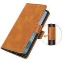 For Nokia G10/G20 Dual-side Magnetic Buckle Horizontal Flip Leather Case with Holder & Card Slots & Wallet(Yellow)