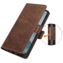 For Nokia G10/G20 Dual-side Magnetic Buckle Horizontal Flip Leather Case with Holder & Card Slots & Wallet(Brown)