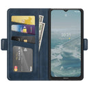 For Nokia G10/G20 Dual-side Magnetic Buckle Horizontal Flip Leather Case with Holder & Card Slots & Wallet(Dark Blue)