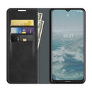 For Nokia G10/G20 Retro-skin Business Magnetic Suction Leather Case with Holder & Card Slots & Wallet(Black)