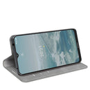 For Nokia G10/G20 Retro-skin Business Magnetic Suction Leather Case with Holder & Card Slots & Wallet(Grey)