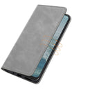 For Nokia G10/G20 Retro-skin Business Magnetic Suction Leather Case with Holder & Card Slots & Wallet(Grey)