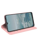 For Nokia G10/G20 Retro-skin Business Magnetic Suction Leather Case with Holder & Card Slots & Wallet(Pink)