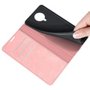 For Nokia G10/G20 Retro-skin Business Magnetic Suction Leather Case with Holder & Card Slots & Wallet(Pink)