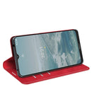 For Nokia G10/G20 Retro-skin Business Magnetic Suction Leather Case with Holder & Card Slots & Wallet(Red)