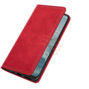 For Nokia G10/G20 Retro-skin Business Magnetic Suction Leather Case with Holder & Card Slots & Wallet(Red)