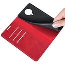For Nokia G10/G20 Retro-skin Business Magnetic Suction Leather Case with Holder & Card Slots & Wallet(Red)