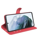 For Galaxy S21 FE Litchi Texture Horizontal Flip Protective Case with Holder & Card Slots & Wallet(Red)