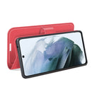 For Galaxy S21 FE Litchi Texture Horizontal Flip Protective Case with Holder & Card Slots & Wallet(Red)