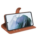 For Galaxy S21 FE Litchi Texture Horizontal Flip Protective Case with Holder & Card Slots & Wallet(Brown)
