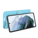 For Galaxy S21 FE Litchi Texture Horizontal Flip Protective Case with Holder & Card Slots & Wallet(Blue)