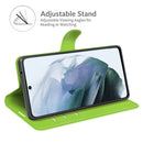 For Galaxy S21 FE Litchi Texture Horizontal Flip Protective Case with Holder & Card Slots & Wallet(Green)