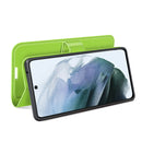 For Galaxy S21 FE Litchi Texture Horizontal Flip Protective Case with Holder & Card Slots & Wallet(Green)