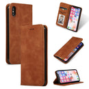 Retro Skin Feel Business Magnetic Horizontal Flip Leather Case for iPhone XS / X(Brown)