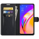 For OPPO A94 5G / F19 Pro+ 5G / Reno5 Z Litchi Texture Horizontal Flip Protective Case with Holder & Card Slots & Wallet(Black)