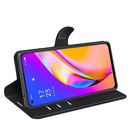 For OPPO A94 5G / F19 Pro+ 5G / Reno5 Z Litchi Texture Horizontal Flip Protective Case with Holder & Card Slots & Wallet(Black)