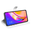 For OPPO A94 5G / F19 Pro+ 5G / Reno5 Z Litchi Texture Horizontal Flip Protective Case with Holder & Card Slots & Wallet(White)