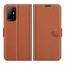 For OPPO A94 5G / F19 Pro+ 5G / Reno5 Z Litchi Texture Horizontal Flip Protective Case with Holder & Card Slots & Wallet(Brown)