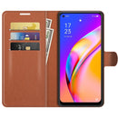 For OPPO A94 5G / F19 Pro+ 5G / Reno5 Z Litchi Texture Horizontal Flip Protective Case with Holder & Card Slots & Wallet(Brown)