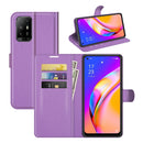 For OPPO A94 5G / F19 Pro+ 5G / Reno5 Z Litchi Texture Horizontal Flip Protective Case with Holder & Card Slots & Wallet(Purple)