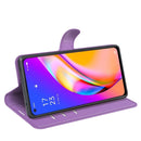 For OPPO A94 5G / F19 Pro+ 5G / Reno5 Z Litchi Texture Horizontal Flip Protective Case with Holder & Card Slots & Wallet(Purple)