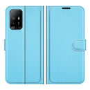 For OPPO A94 5G / F19 Pro+ 5G / Reno5 Z Litchi Texture Horizontal Flip Protective Case with Holder & Card Slots & Wallet(Blue)
