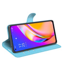 For OPPO A94 5G / F19 Pro+ 5G / Reno5 Z Litchi Texture Horizontal Flip Protective Case with Holder & Card Slots & Wallet(Blue)