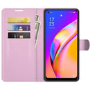 For OPPO A94 5G / F19 Pro+ 5G / Reno5 Z Litchi Texture Horizontal Flip Protective Case with Holder & Card Slots & Wallet(Pink)