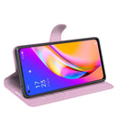 For OPPO A94 5G / F19 Pro+ 5G / Reno5 Z Litchi Texture Horizontal Flip Protective Case with Holder & Card Slots & Wallet(Pink)