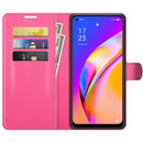 For OPPO A94 5G / F19 Pro+ 5G / Reno5 Z Litchi Texture Horizontal Flip Protective Case with Holder & Card Slots & Wallet(Rose Red)