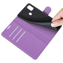 For ZTE Blade A51 Litchi Texture Horizontal Flip Protective Case with Holder & Card Slots & Wallet(Purple)