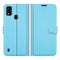 For ZTE Blade A51 Litchi Texture Horizontal Flip Protective Case with Holder & Card Slots & Wallet(Blue)