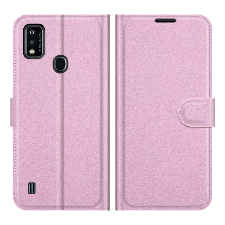 For ZTE Blade A51 Litchi Texture Horizontal Flip Protective Case with Holder & Card Slots & Wallet(Pink)
