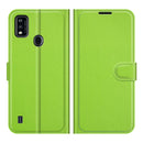 For ZTE Blade A51 Litchi Texture Horizontal Flip Protective Case with Holder & Card Slots & Wallet(Green)