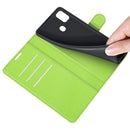 For ZTE Blade A51 Litchi Texture Horizontal Flip Protective Case with Holder & Card Slots & Wallet(Green)