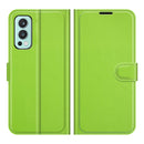 For OnePlus Nord 2 5G Litchi Texture Horizontal Flip Protective Case with Holder & Card Slots & Wallet(Green)