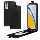 For OnePlus Nord 2 5G R64 Texture Single Vertical Flip Leather Protective Case with Card Slots & Photo Frame(Black)