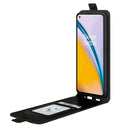 For OnePlus Nord 2 5G R64 Texture Single Vertical Flip Leather Protective Case with Card Slots & Photo Frame(Black)