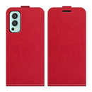 For OnePlus Nord 2 5G R64 Texture Single Vertical Flip Leather Protective Case with Card Slots & Photo Frame(Red)