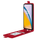 For OnePlus Nord 2 5G R64 Texture Single Vertical Flip Leather Protective Case with Card Slots & Photo Frame(Red)