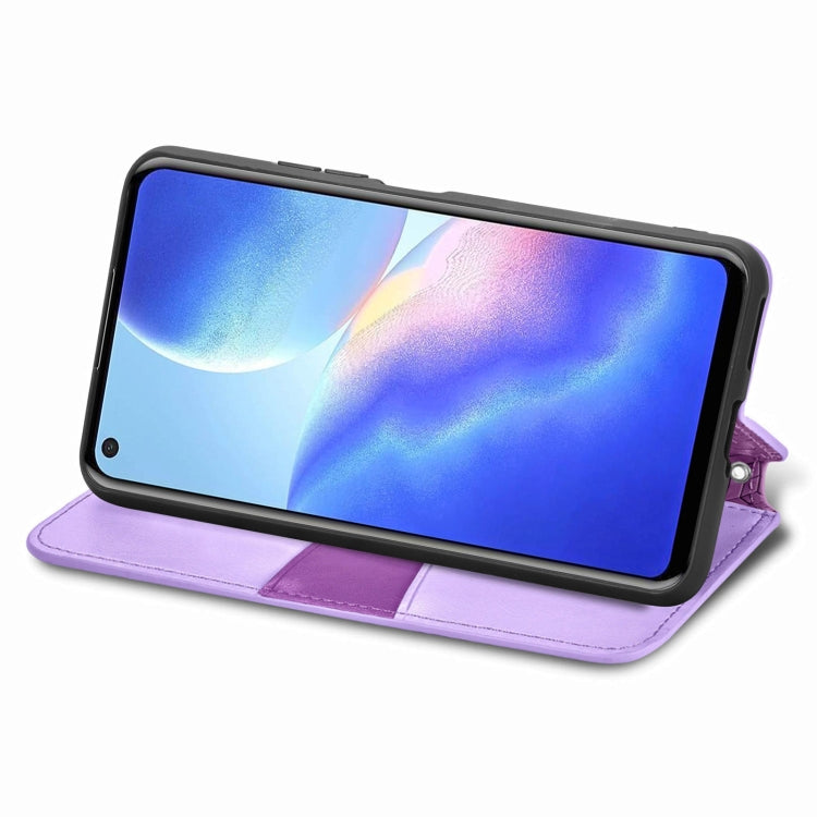 For Blackview A90 Blooming Mandala Embossed Pattern Magnetic Horizontal Flip Leather Case with Holder & Card Slots & Wallet(Purple)