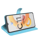 For OPPO Realme C11 2021 Litchi Texture Horizontal Flip Protective Case with Holder & Card Slots & Wallet(Blue)