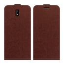 For Nokia C1 Plus R64 Texture Single Vertical Flip Leather Protective Case with Card Slots & Photo Frame(Brown)