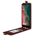 For Nokia C1 Plus R64 Texture Single Vertical Flip Leather Protective Case with Card Slots & Photo Frame(Brown)