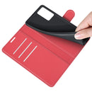 For OPPO A16 Litchi Texture Horizontal Flip Protective Case with Holder & Card Slots & Wallet(Red)