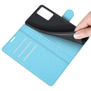 For OPPO A16 Litchi Texture Horizontal Flip Protective Case with Holder & Card Slots & Wallet(Blue)